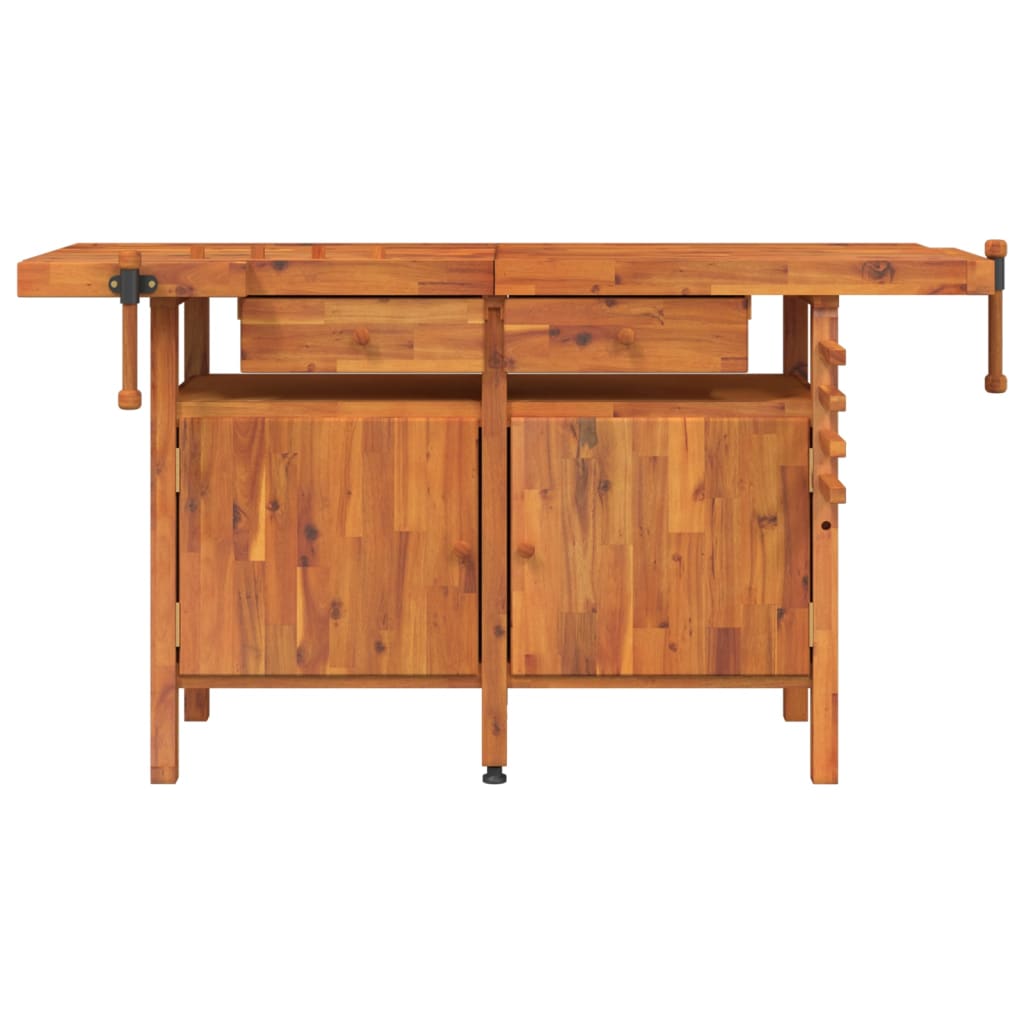 8720845554811_g_en_hd_1 vidaXL Workbench with Drawers and Vices 162x62x83 cm Solid Wood Acacia - Image 3