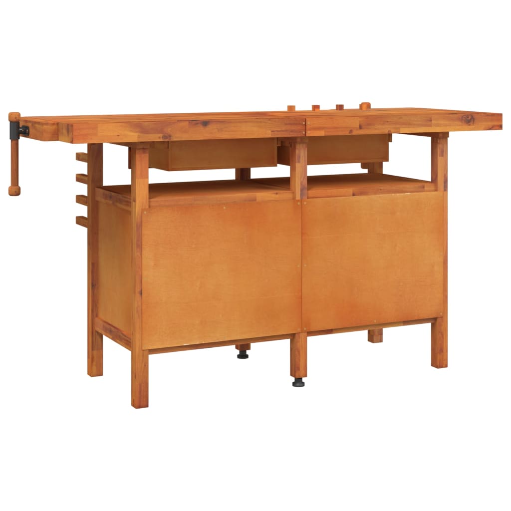 8720845554811_g_en_hd_3 vidaXL Workbench with Drawers and Vices 162x62x83 cm Solid Wood Acacia - Image 5