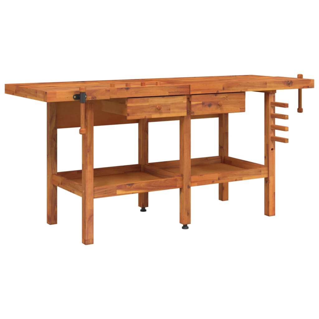 8720845554828_a_en_hd_1 vidaXL Workbench with Drawers and Vices 192x62x83 cm Solid Wood Acacia - Image 2