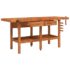 vidaXL Workbench with Drawers and Vices 192x62x83 cm Solid Wood Acacia - Image 3