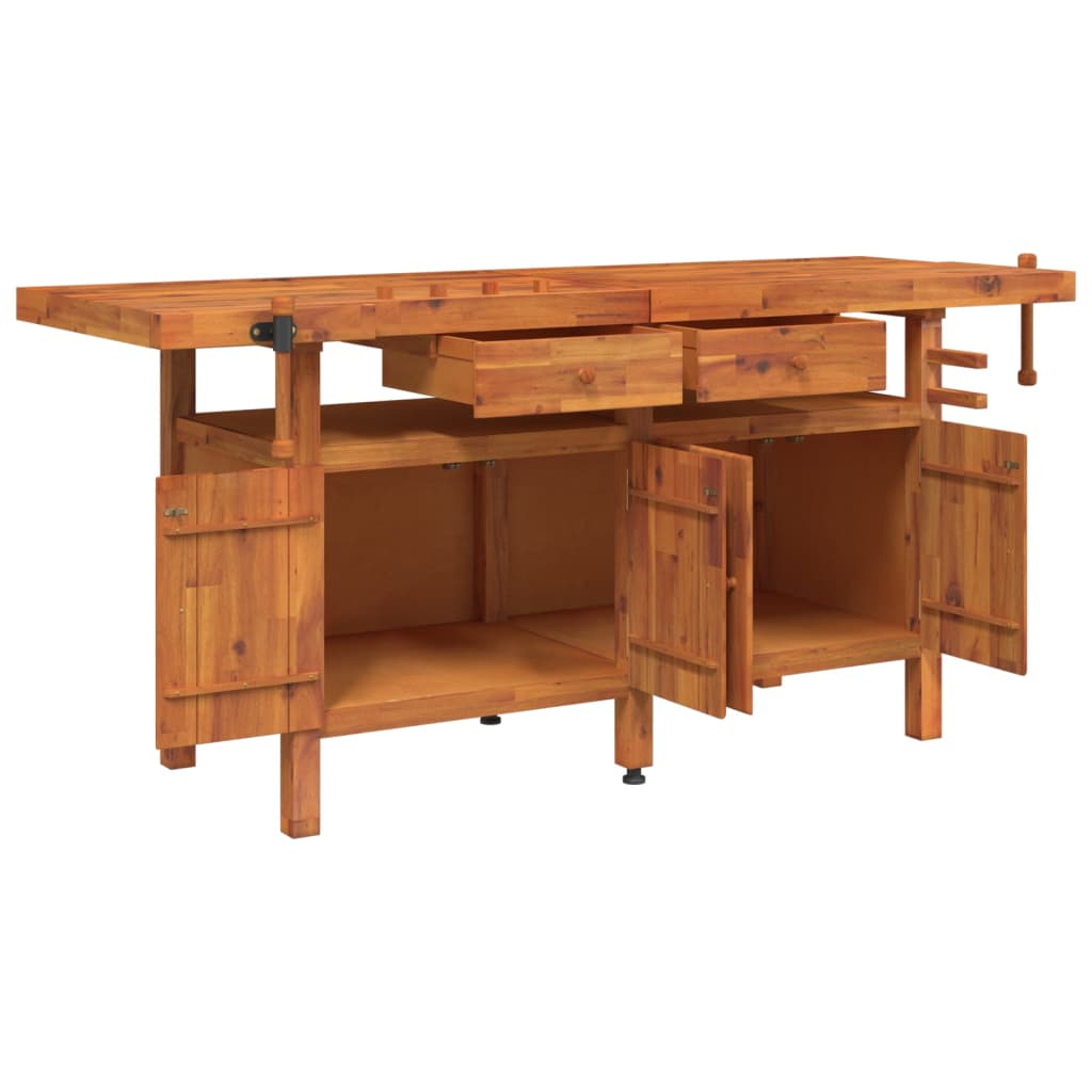 8720845554835_g_en_hd_2 vidaXL Workbench with Drawers and Vices 192x62x83 cm Solid Wood Acacia - Image 4