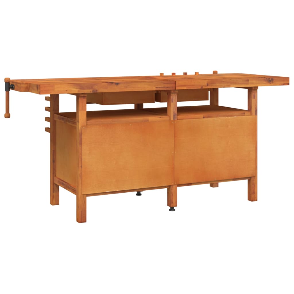 8720845554835_g_en_hd_4 vidaXL Workbench with Drawers and Vices 192x62x83 cm Solid Wood Acacia - Image 6