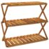 vidaXL 3-Tier Folding Shelf Brown 70x31x63 cm Solid Wood Acacia - Image 2