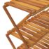 vidaXL 3-Tier Folding Shelf Brown 70x31x63 cm Solid Wood Acacia - Image 10