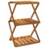 vidaXL 3-Tier Folding Shelf Brown 43x31x63 cm Solid Wood Acacia - Image 2