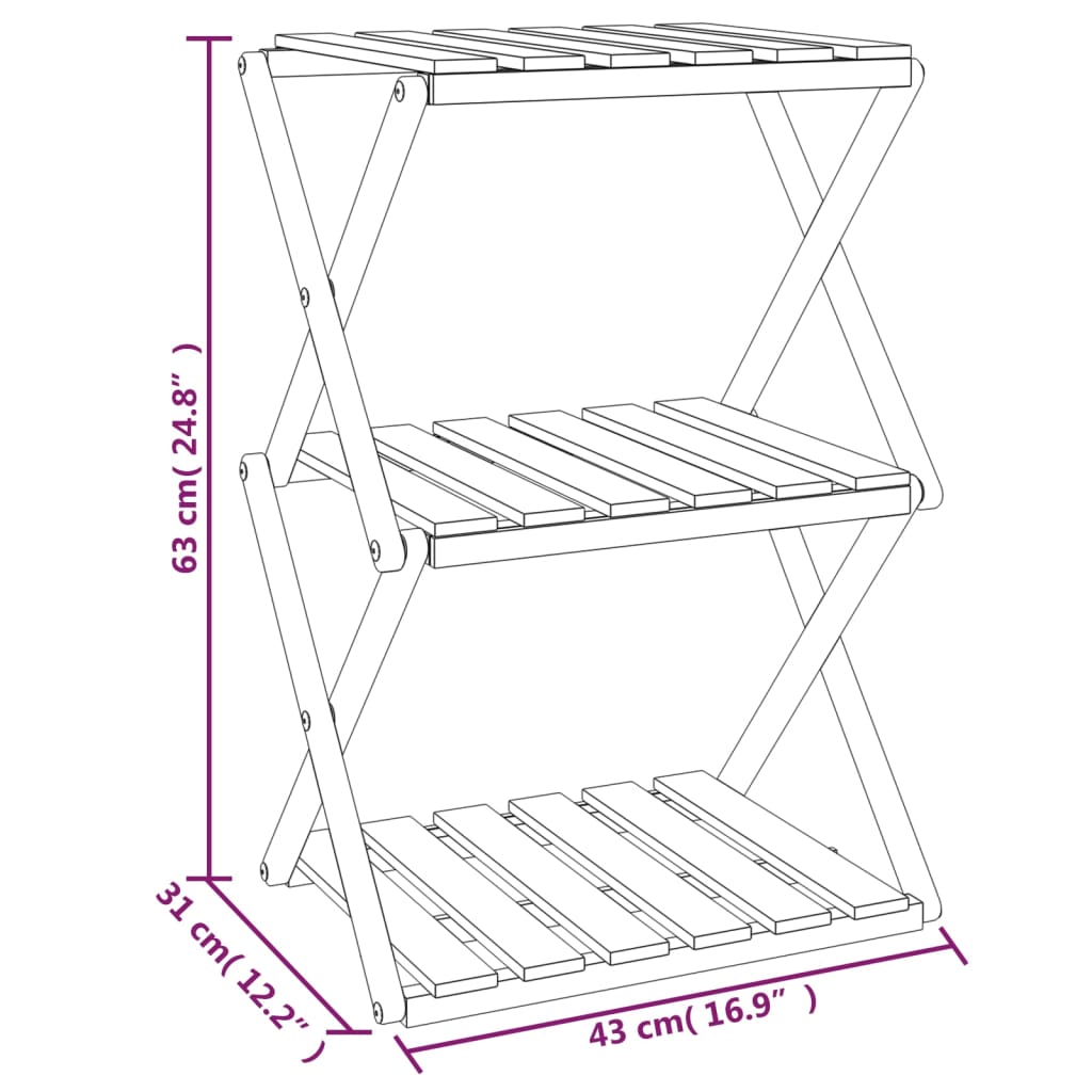 8720845554866_g_en_hd_9 vidaXL 3-Tier Folding Shelf Brown 43x31x63 cm Solid Wood Acacia - Image 11