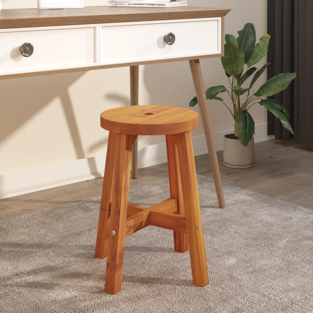 8720845554880_g_en_hd_1 vidaXL Stool Brown 38x38x45 cm Round Solid Wood Acacia - Image 3