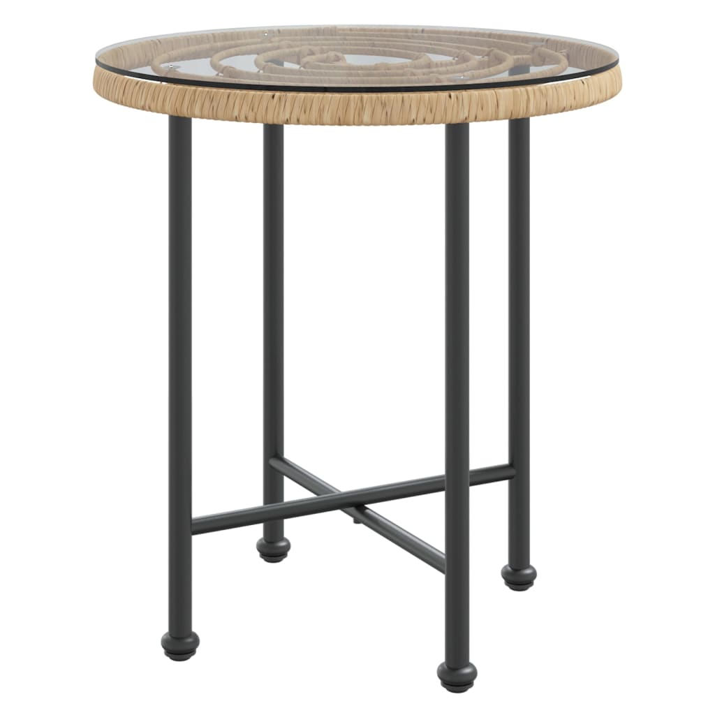 8720845557904_a_en_hd_1 vidaXL Dining Table Ø50 cm Tempered Glass and Steel - Image 2