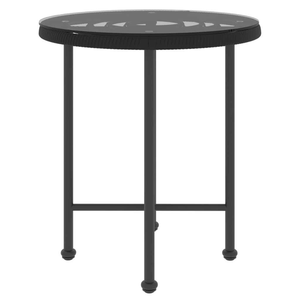 8720845557911_g_en_hd_1 vidaXL Dining Table Black Ø50 cm Tempered Glass and Steel - Image 3