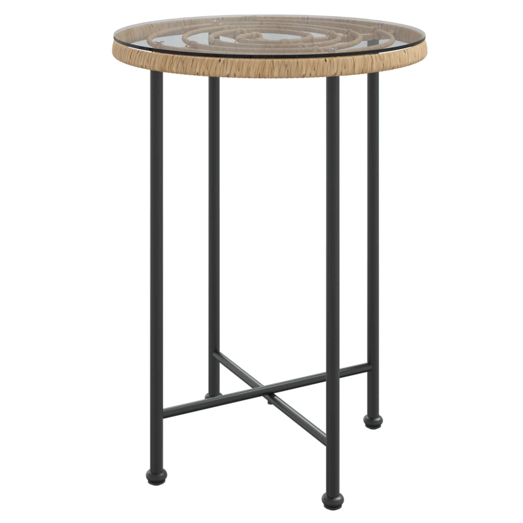 8720845557928_a_en_hd_1 vidaXL Dining Table Ø55 cm Tempered Glass and Steel - Image 2