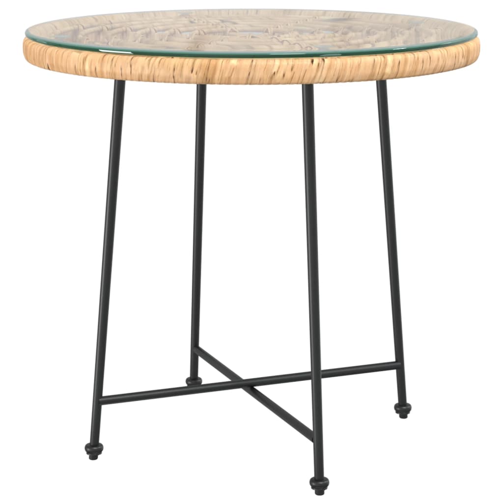 8720845557942_a_en_hd_1 vidaXL Dining Table Ø80 cm Tempered Glass and Steel - Image 2