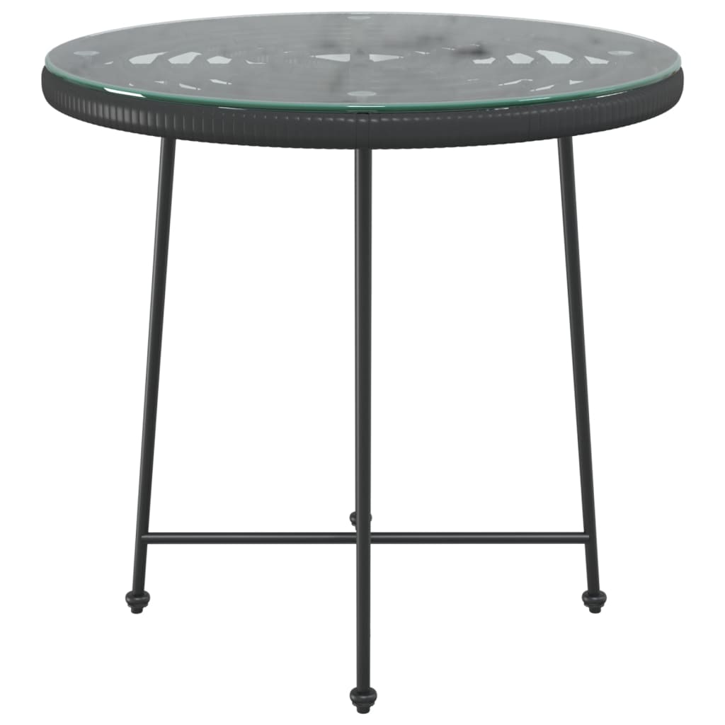8720845557959_g_en_hd_1 vidaXL Dining Table Black Ø80 cm Tempered Glass and Steel - Image 3