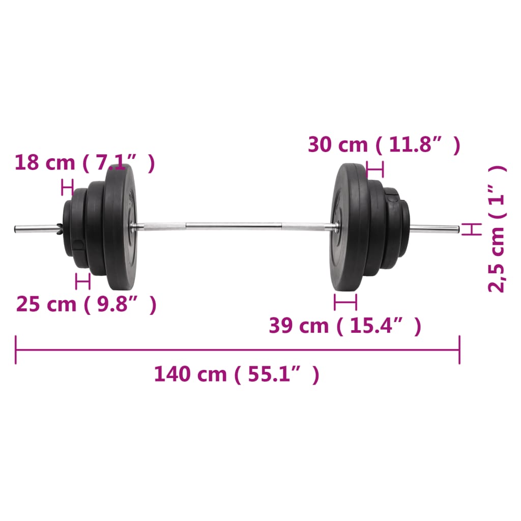 8720845559069_g_en_hd_8 vidaXL Barbell with Plates 60 kg - Image 9