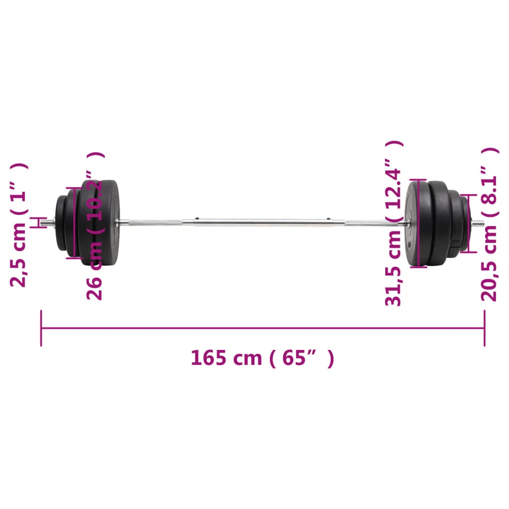 8720845559090_g_en_hd_5 vidaXL Barbell with Plates 60 kg - Image 6