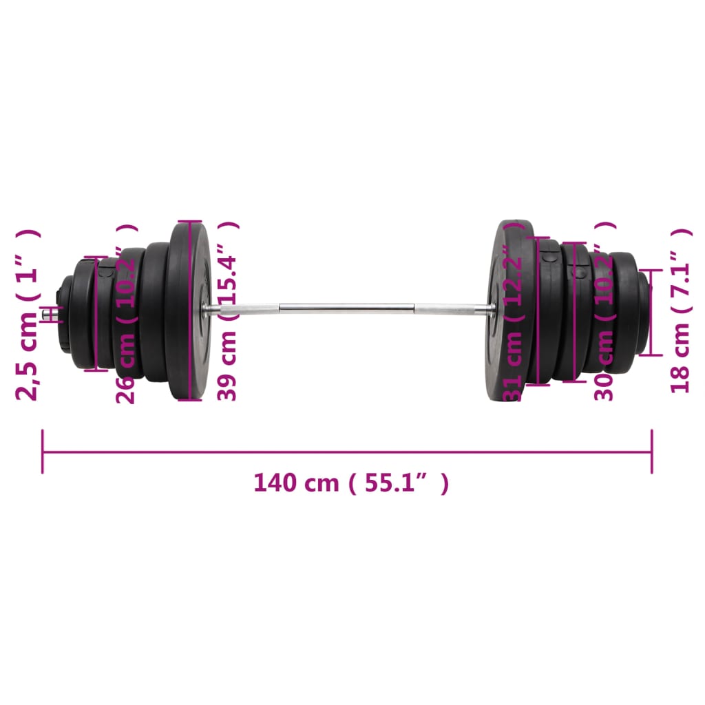 8720845559106_g_en_hd_5 vidaXL Barbell with Plates 90 kg - Image 6