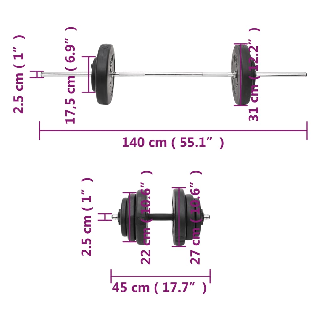 8720845559137_g_en_hd_8 vidaXL Barbell and Dumbbell with Plates 60 kg - Image 9