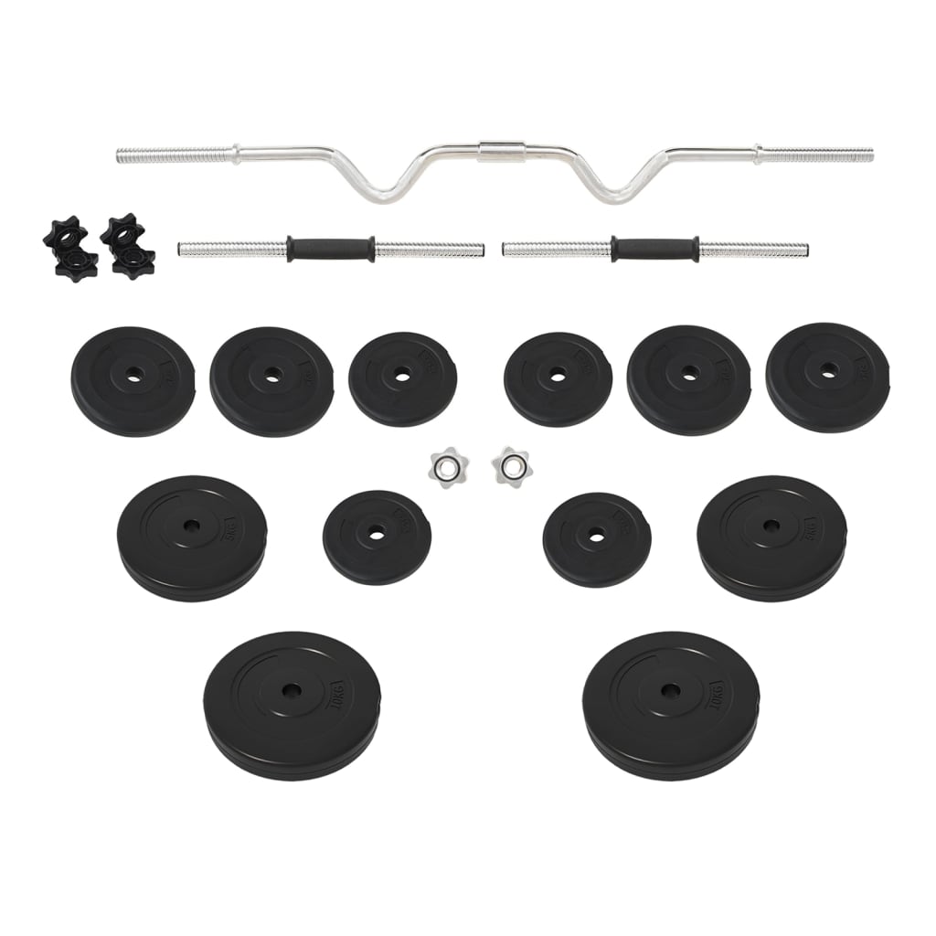 8720845559151_g_en_hd_1 vidaXL Curl Barbell and Dumbbell with Plates 60 kg - Image 2