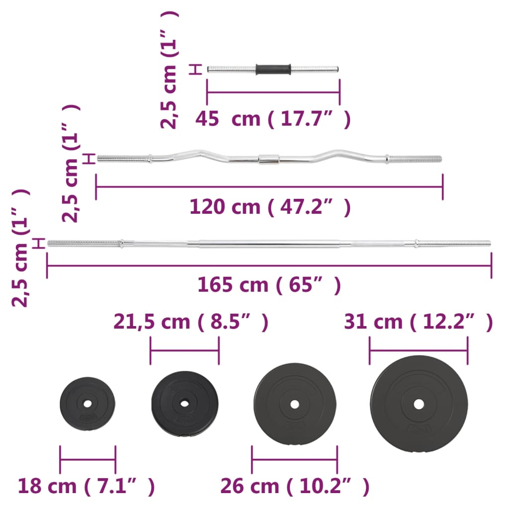 8720845559168_g_en_hd_11 vidaXL Barbell and Dumbbell with Plates 60 kg - Image 12
