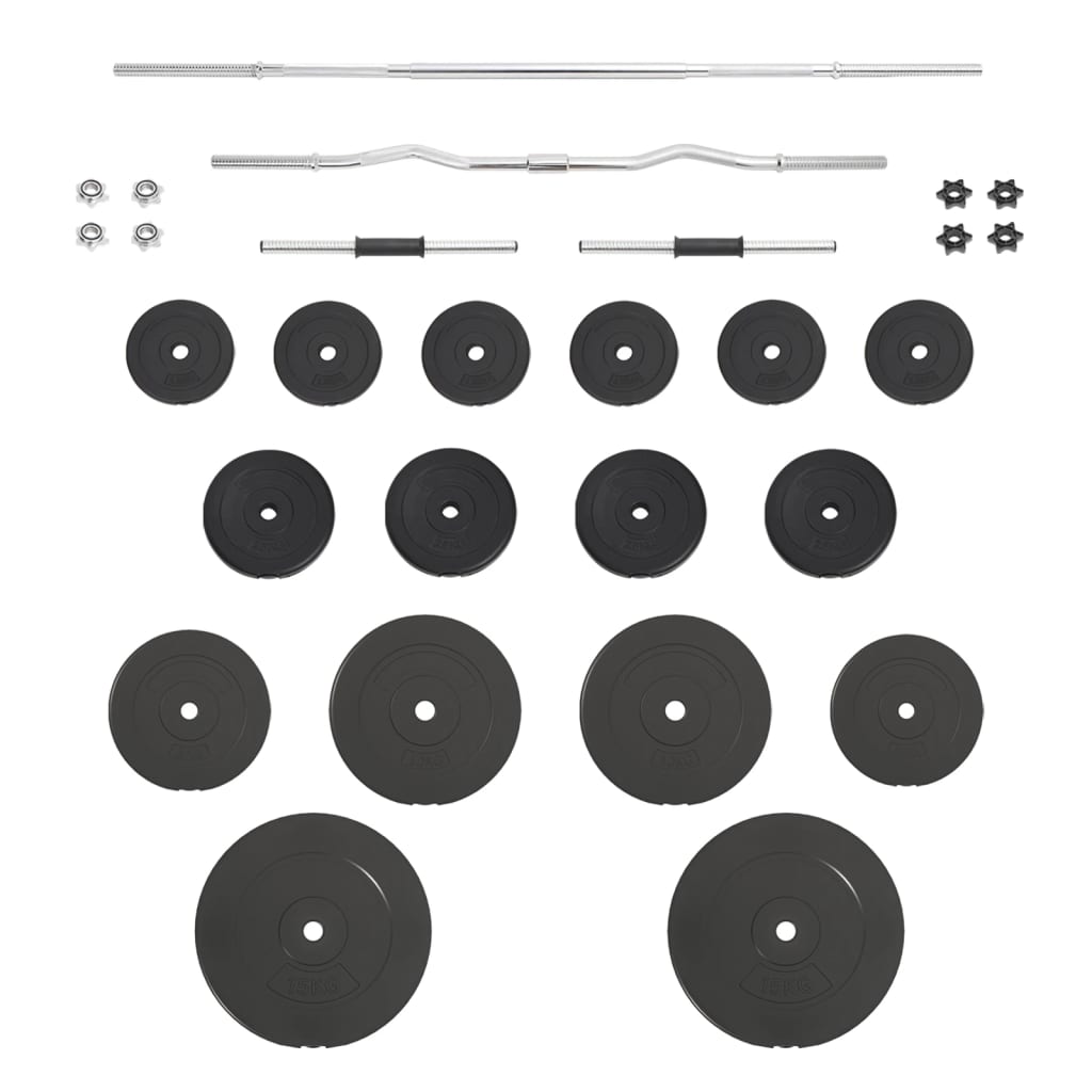 8720845559182_g_en_hd_1 vidaXL Barbell and Dumbbell with Plates Set 90 kg - Image 2