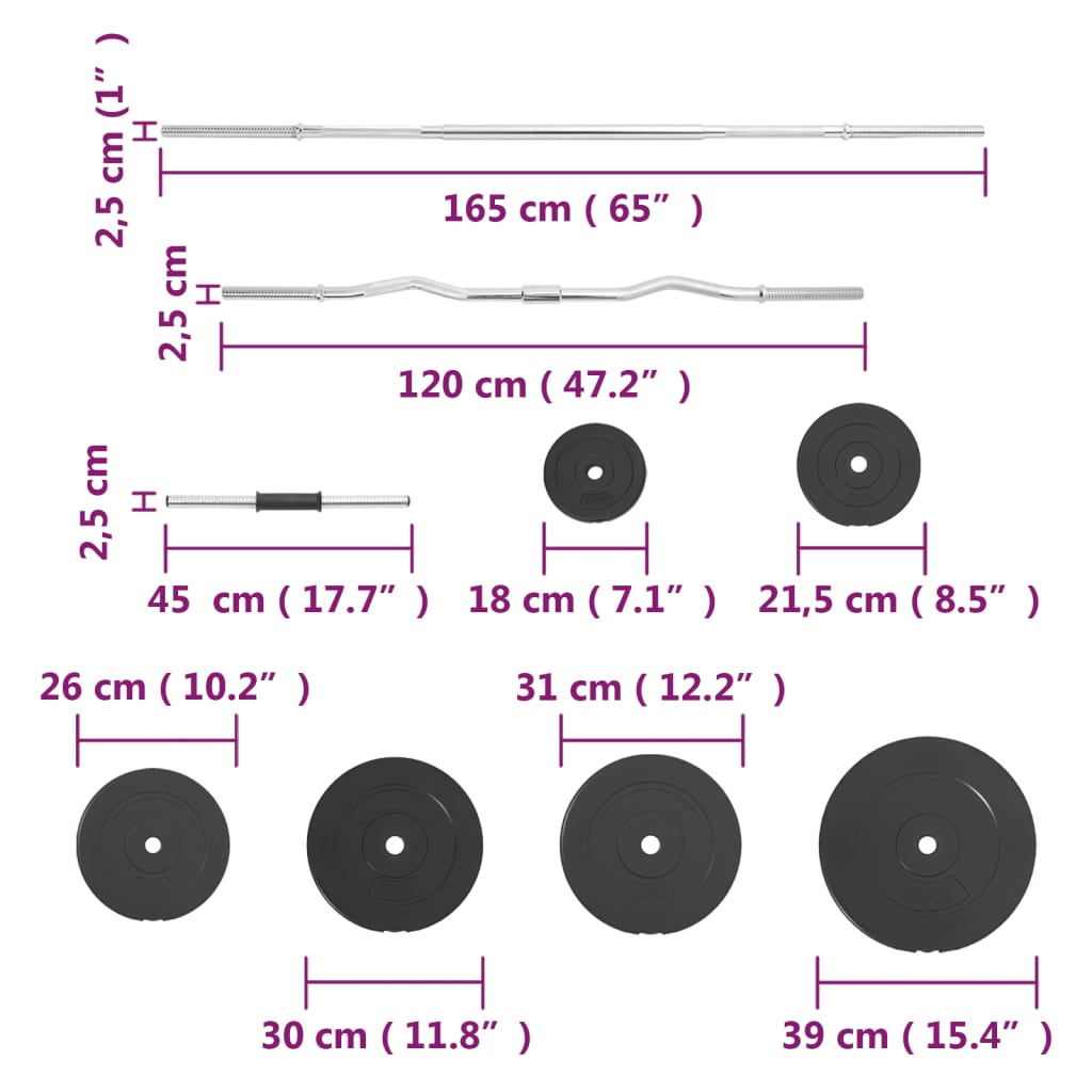 8720845559205_g_en_hd_11 vidaXL Barbell and Dumbbell with Plates Set 120 kg - Image 12