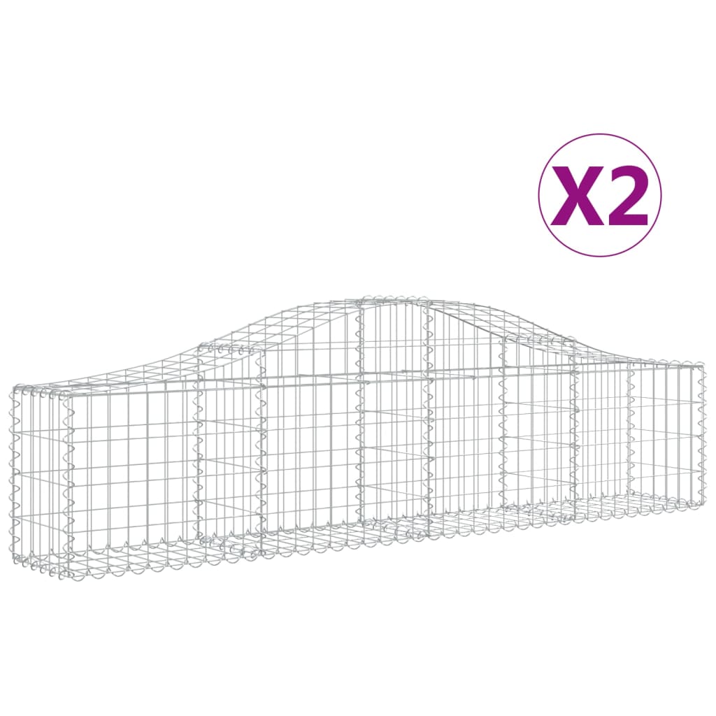 8720845559502_a_en_hd_1 vidaXL Arched Gabion Baskets 2 pcs 200x30x40/60 cm Galvanised Iron - Image 2