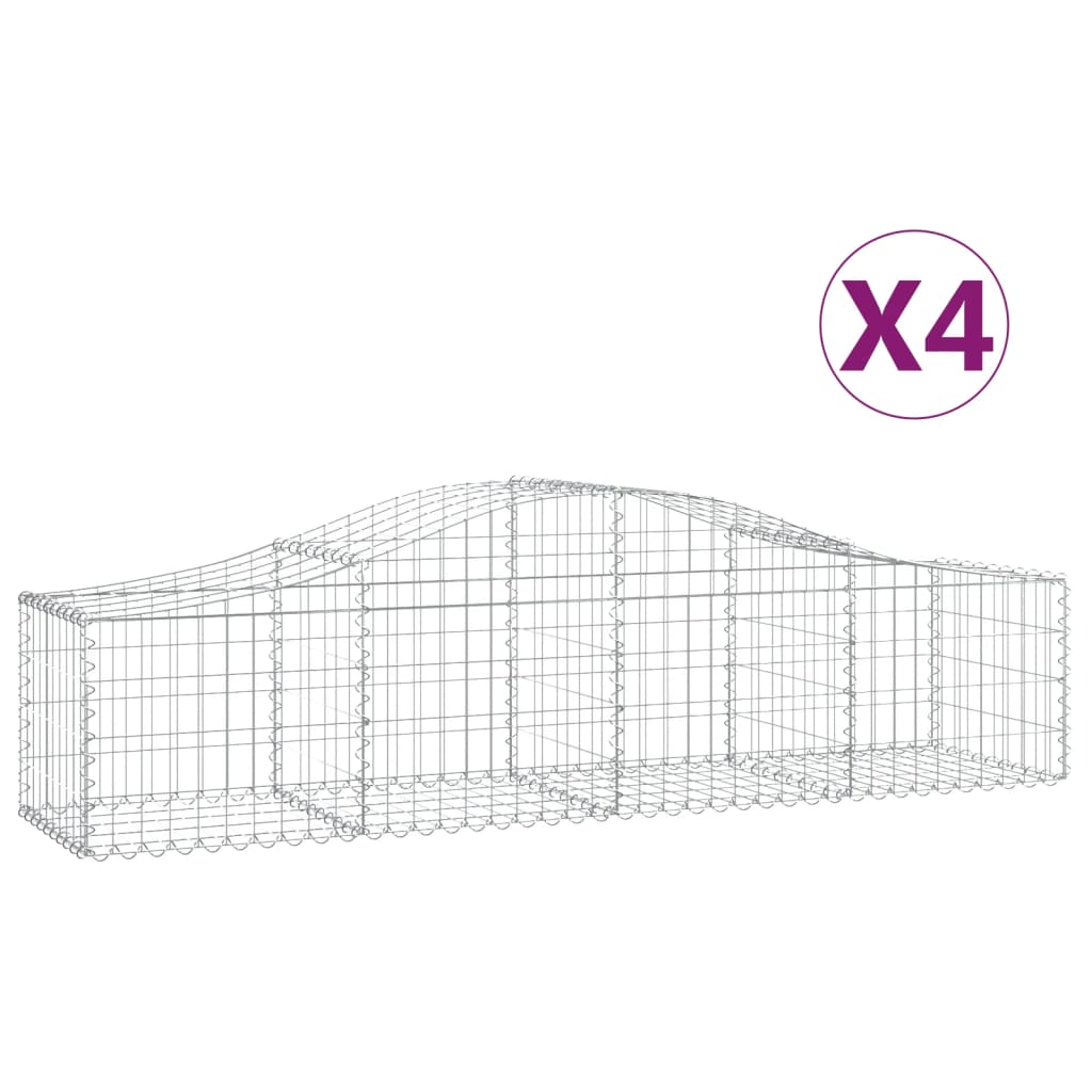 8720845561628_a_en_hd_1 vidaXL Arched Gabion Baskets 4 pcs 200x50x40/60 cm Galvanised Iron - Image 2