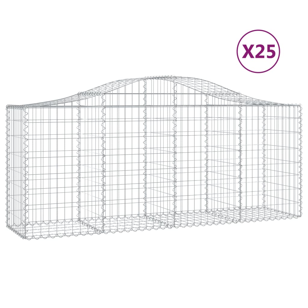 8720845562182_a_en_hd_1 vidaXL Arched Gabion Baskets 25 pcs 200x50x80/100 cm Galvanised Iron - Image 2