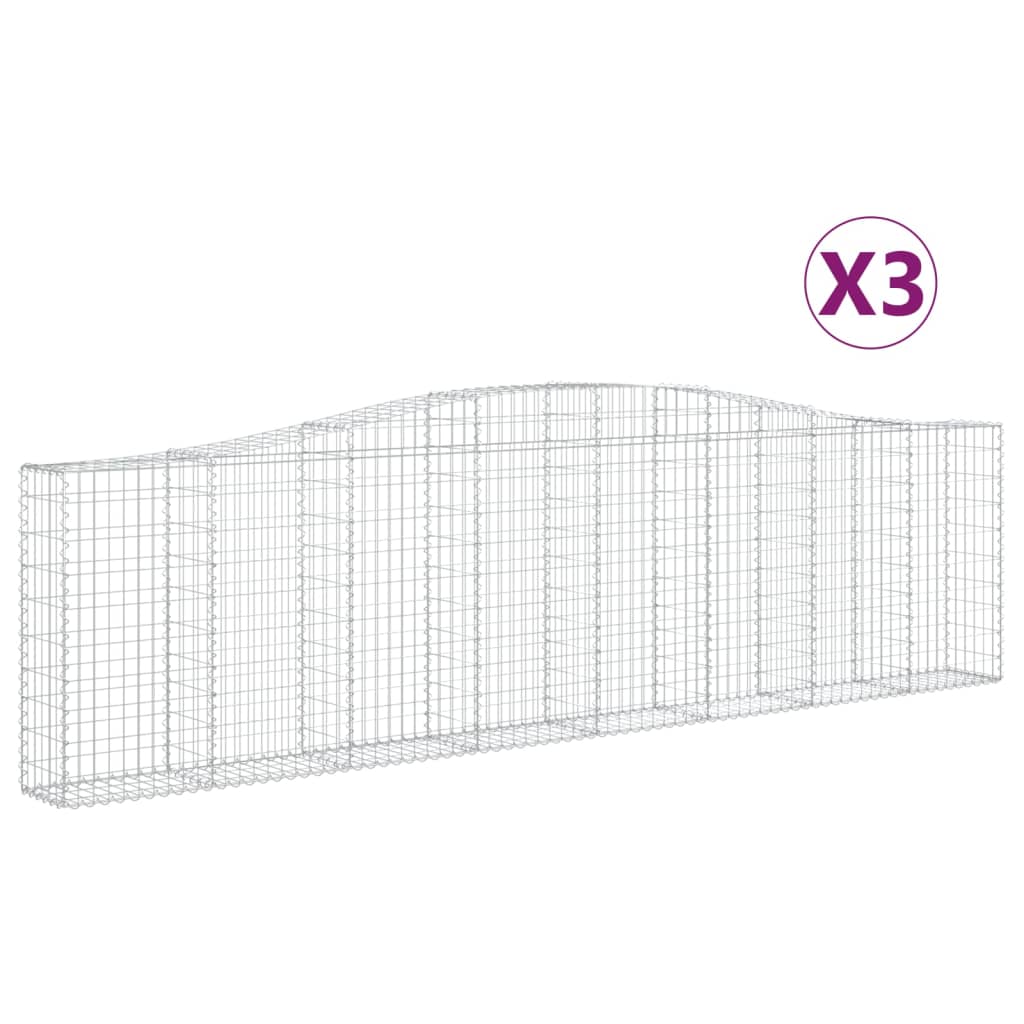 8720845564100_a_en_hd_1 vidaXL Arched Gabion Baskets 3 pcs 400x30x100/120 cm Galvanised Iron - Image 2