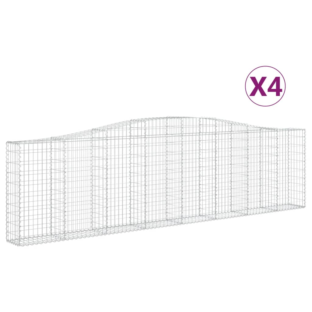 8720845564117_a_en_hd_1 vidaXL Arched Gabion Baskets 4 pcs 400x30x100/120 cm Galvanised Iron - Image 2