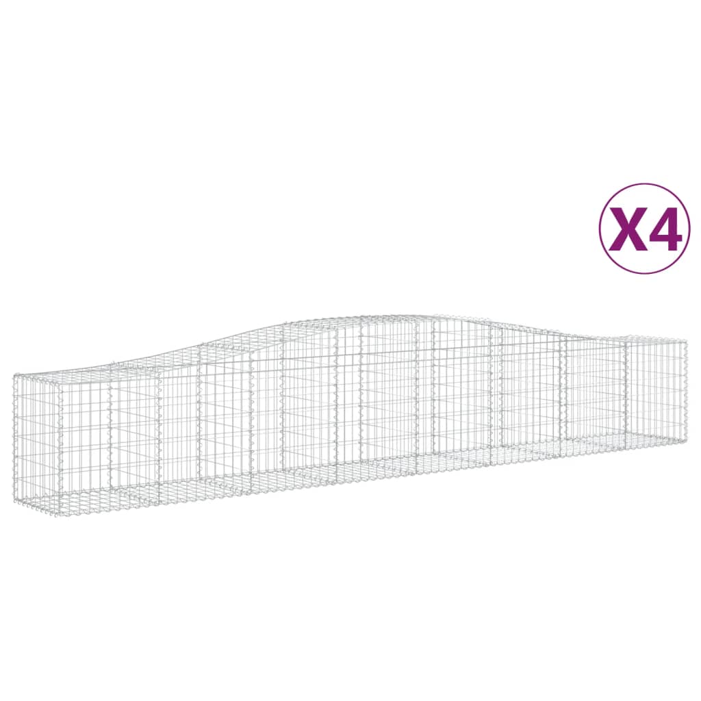 8720845565152_a_en_hd_1 vidaXL Arched Gabion Baskets 4 pcs 400x50x60/80 cm Galvanised Iron - Image 2