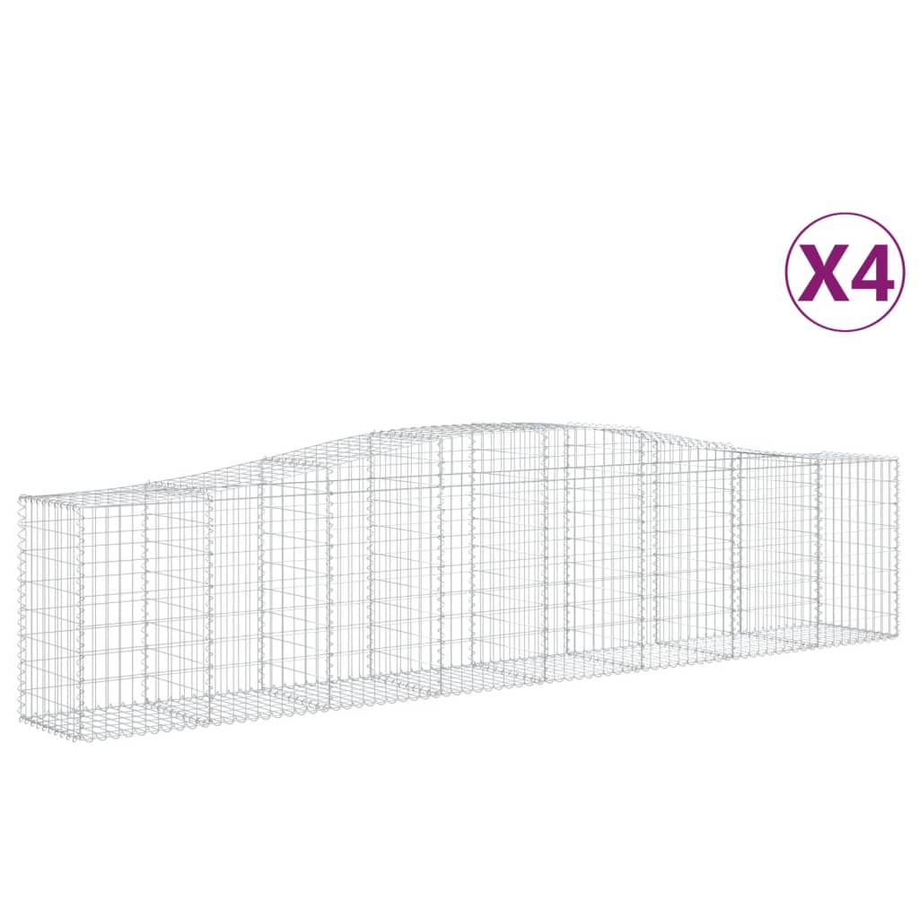 8720845565282_a_en_hd_1 vidaXL Arched Gabion Baskets 4 pcs 400x50x80/100 cm Galvanised Iron - Image 2