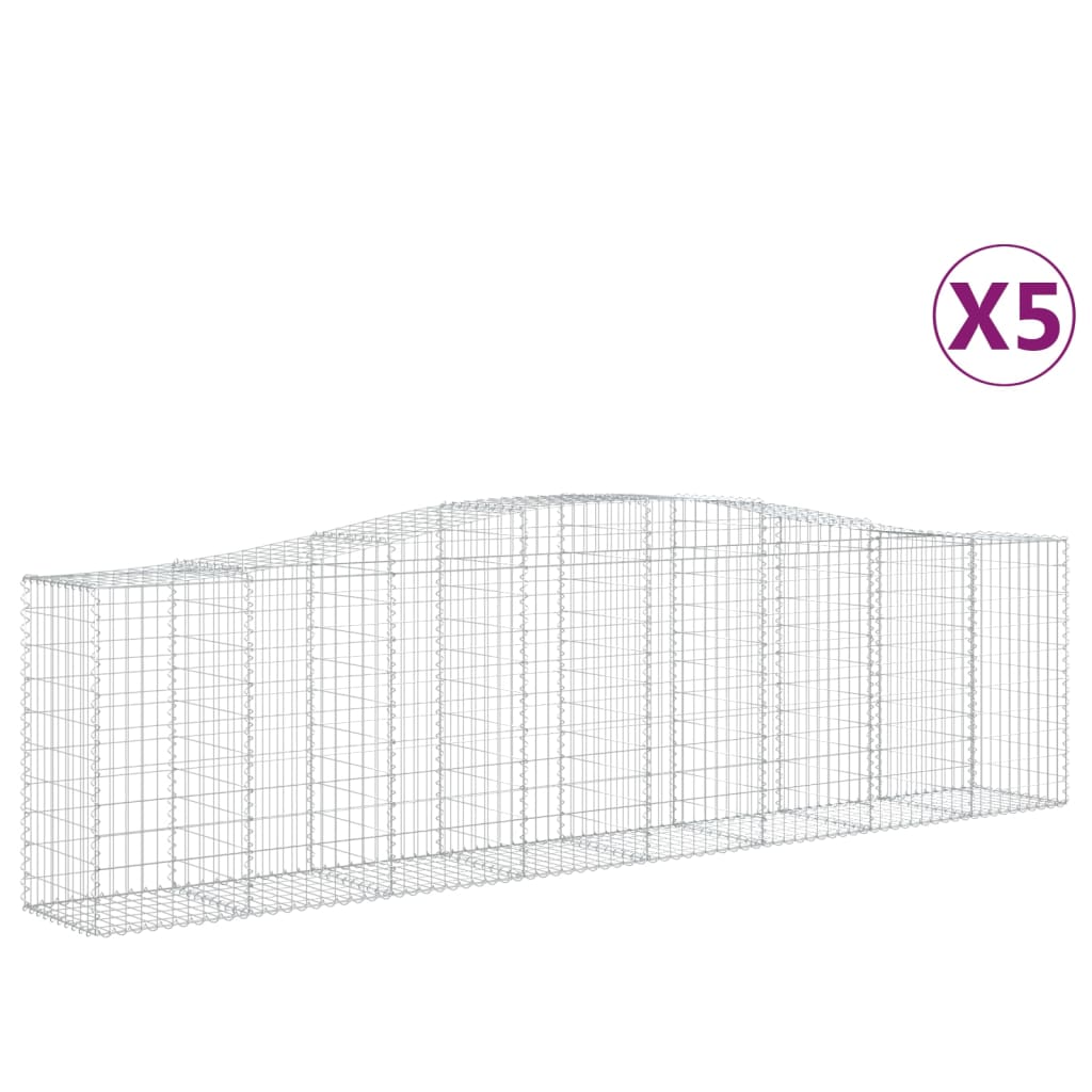 8720845565428_a_en_hd_1 vidaXL Arched Gabion Baskets 5 pcs 400x50x100/120 cm Galvanised Iron - Image 2