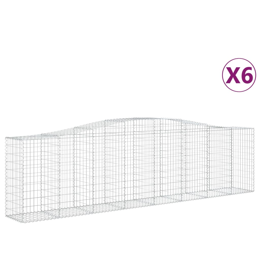 8720845565435_a_en_hd_1 vidaXL Arched Gabion Baskets 6 pcs 400x50x100/120 cm Galvanised Iron - Image 2