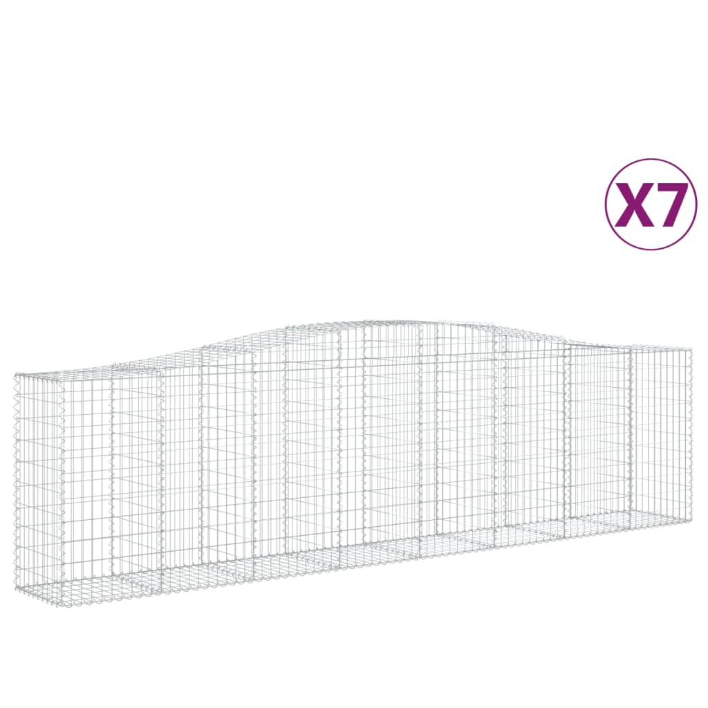 8720845565442_a_en_hd_1 vidaXL Arched Gabion Baskets 7 pcs 400x50x100/120 cm Galvanised Iron - Image 2