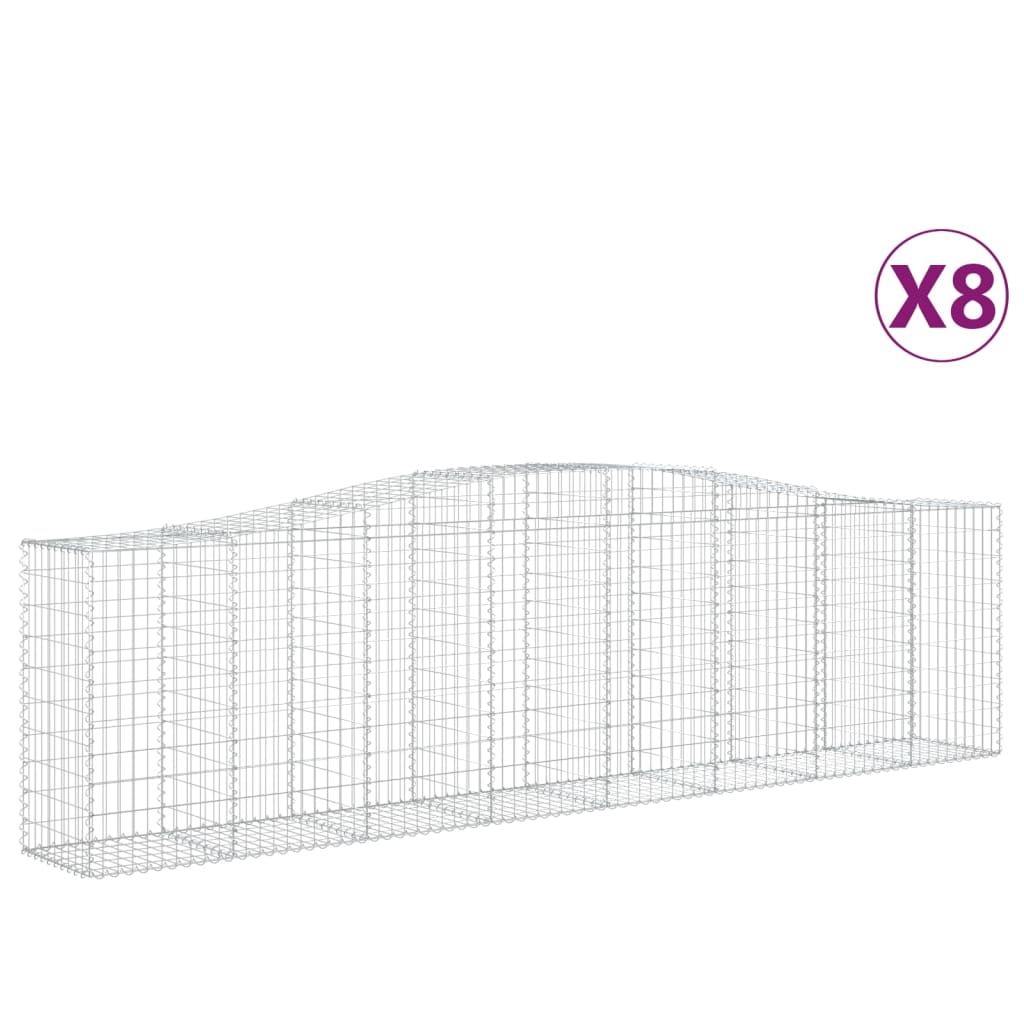 8720845565459_a_en_hd_1 vidaXL Arched Gabion Baskets 8 pcs 400x50x100/120 cm Galvanised Iron - Image 2