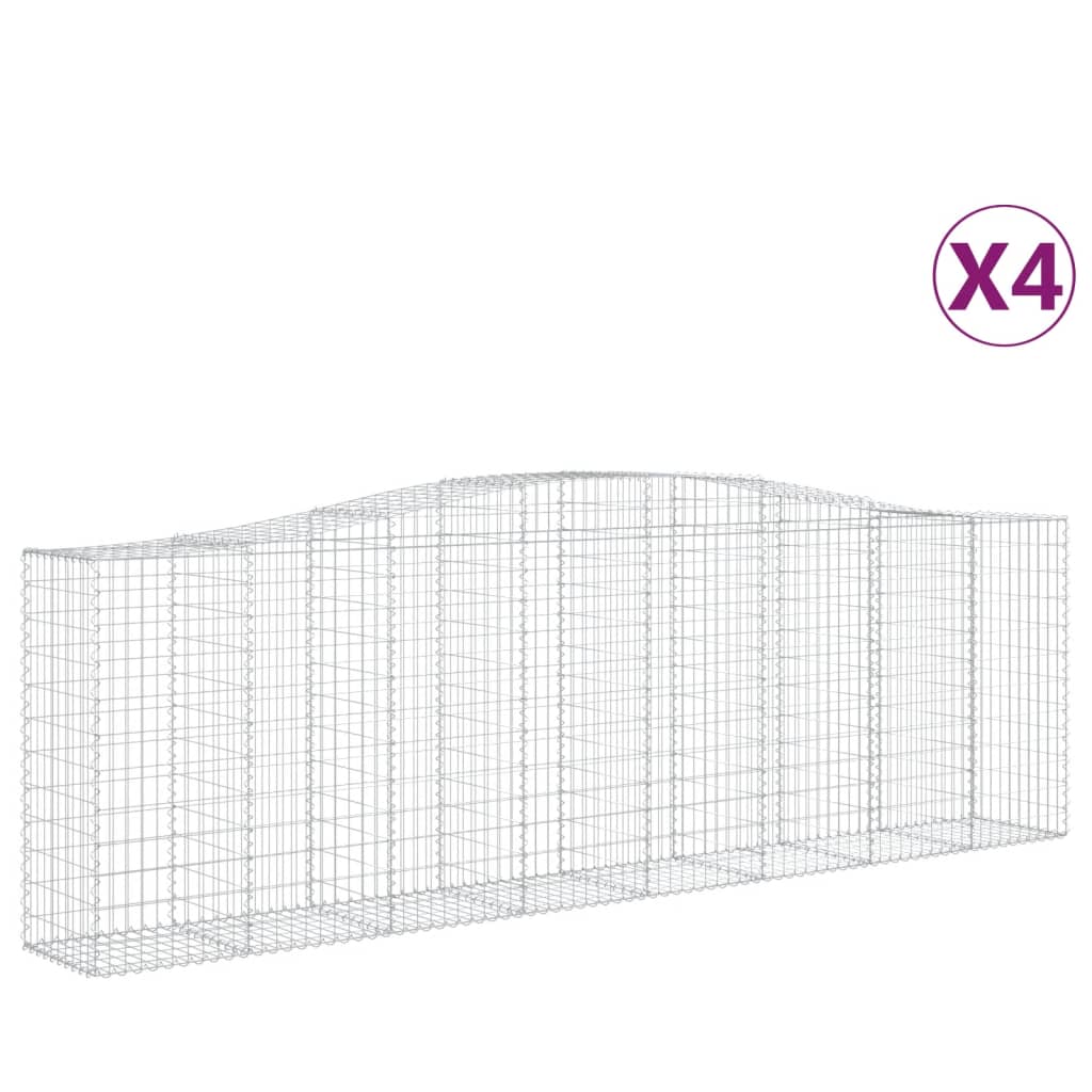 8720845565541_a_en_hd_1 vidaXL Arched Gabion Baskets 4 pcs 400x50x120/140 cm  Galvanised Iron - Image 2