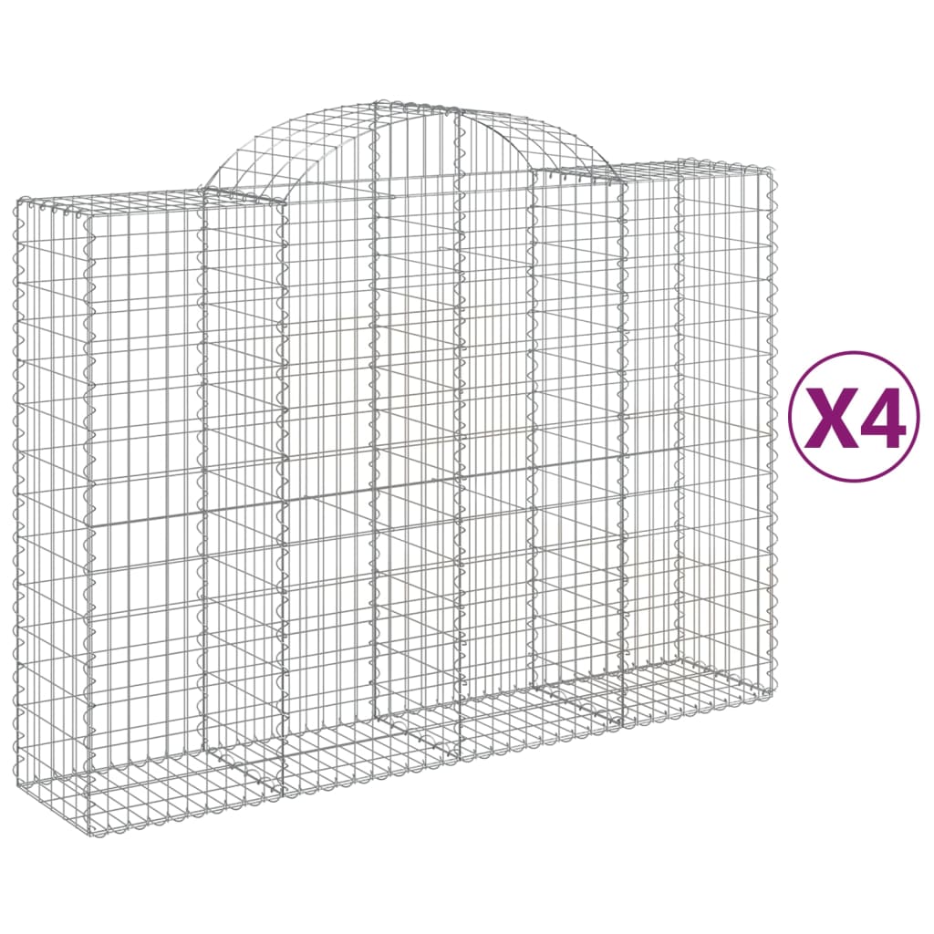 8720845569471_a_en_hd_1 vidaXL Arched Gabion Baskets 4 pcs 200x50x140/160 cm Galvanised Iron - Image 2