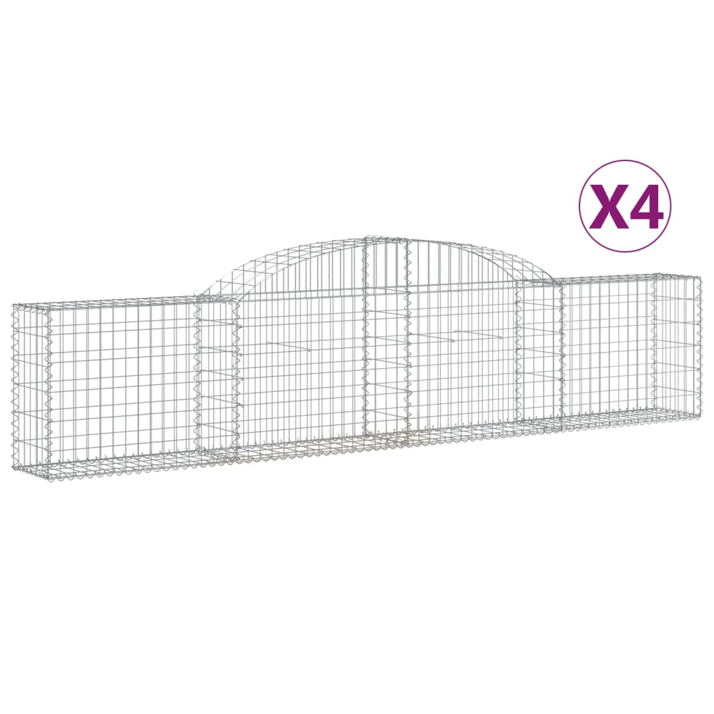 8720845570705_a_en_hd_1 vidaXL Arched Gabion Baskets 4 pcs 300x30x60/80 cm Galvanised Iron - Image 2