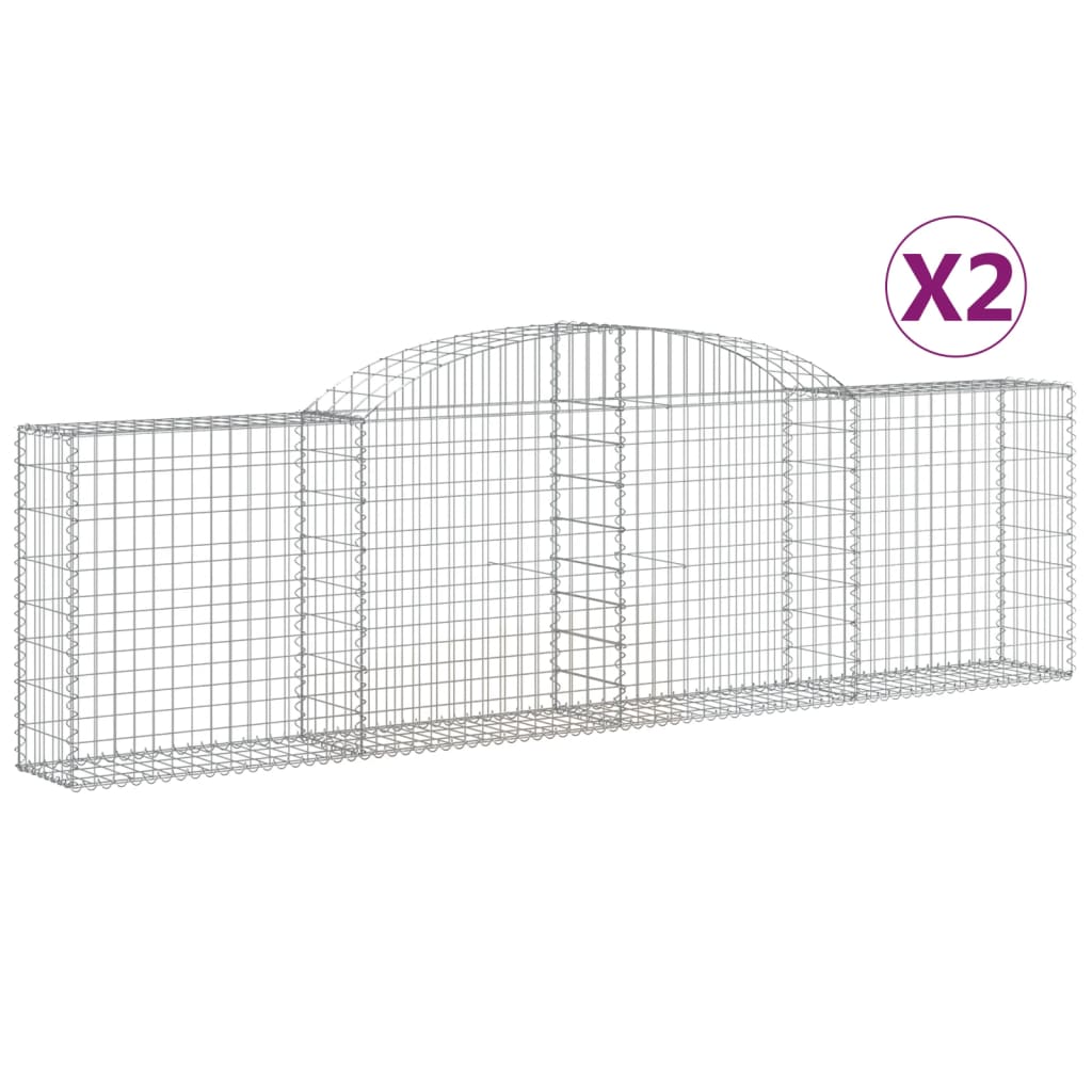 8720845570866_a_en_hd_1 vidaXL Arched Gabion Baskets 2 pcs 300x30x80/100 cm Galvanised Iron - Image 2