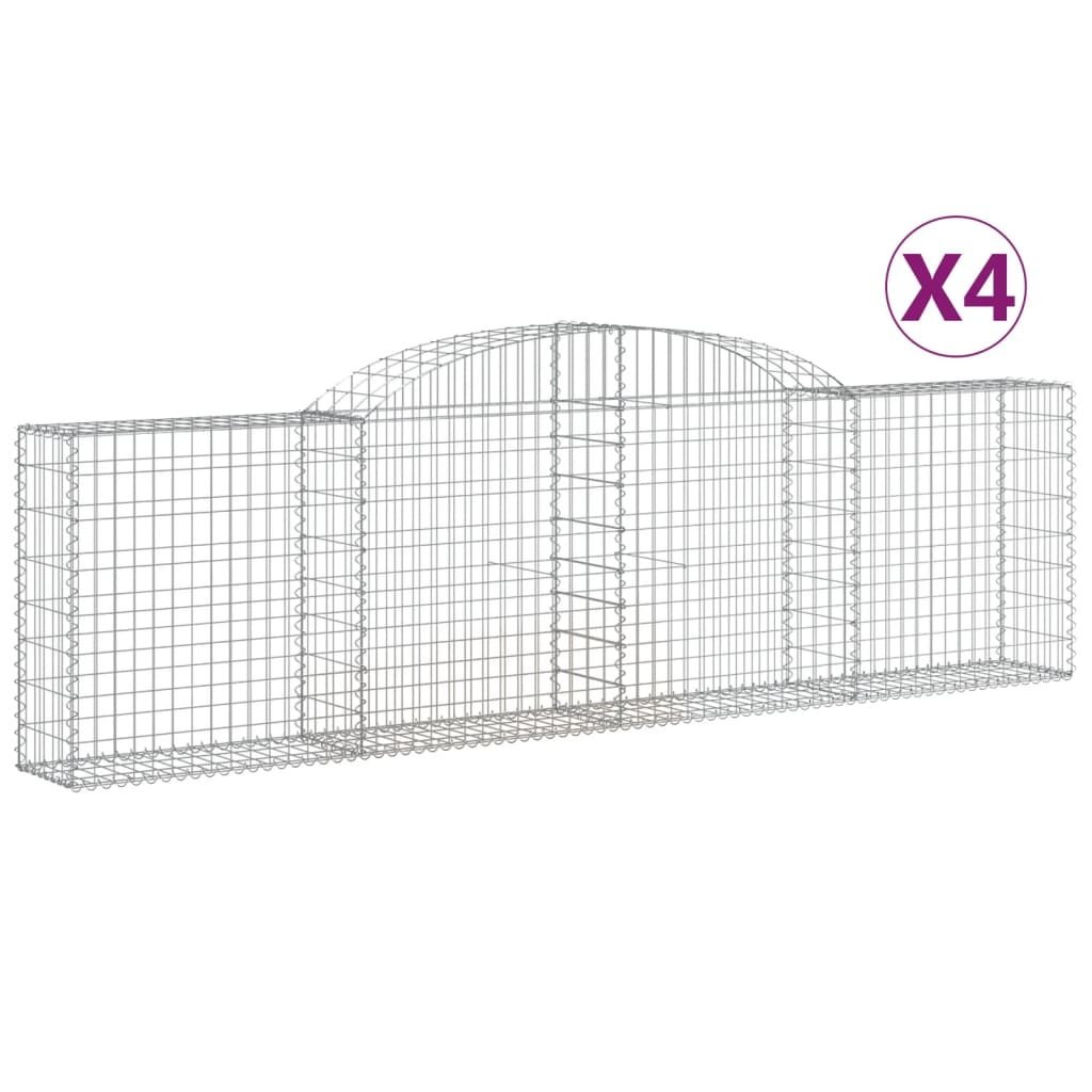 8720845570880_a_en_hd_1 vidaXL Arched Gabion Baskets 4 pcs 300x30x80/100 cm Galvanised Iron - Image 2