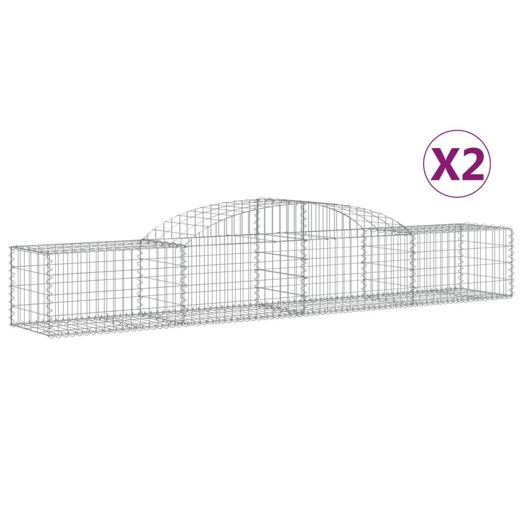8720845572303_a_en_hd_1 vidaXL Arched Gabion Baskets 2 pcs 300x50x40/60 cm Galvanised Iron - Image 2