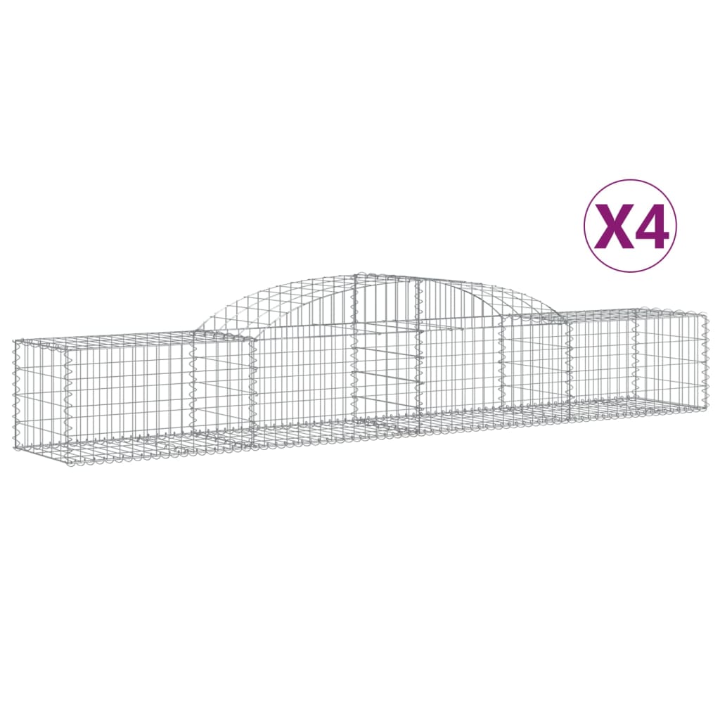 8720845572327_a_en_hd_1 vidaXL Arched Gabion Baskets 4 pcs 300x50x40/60 cm Galvanised Iron - Image 2