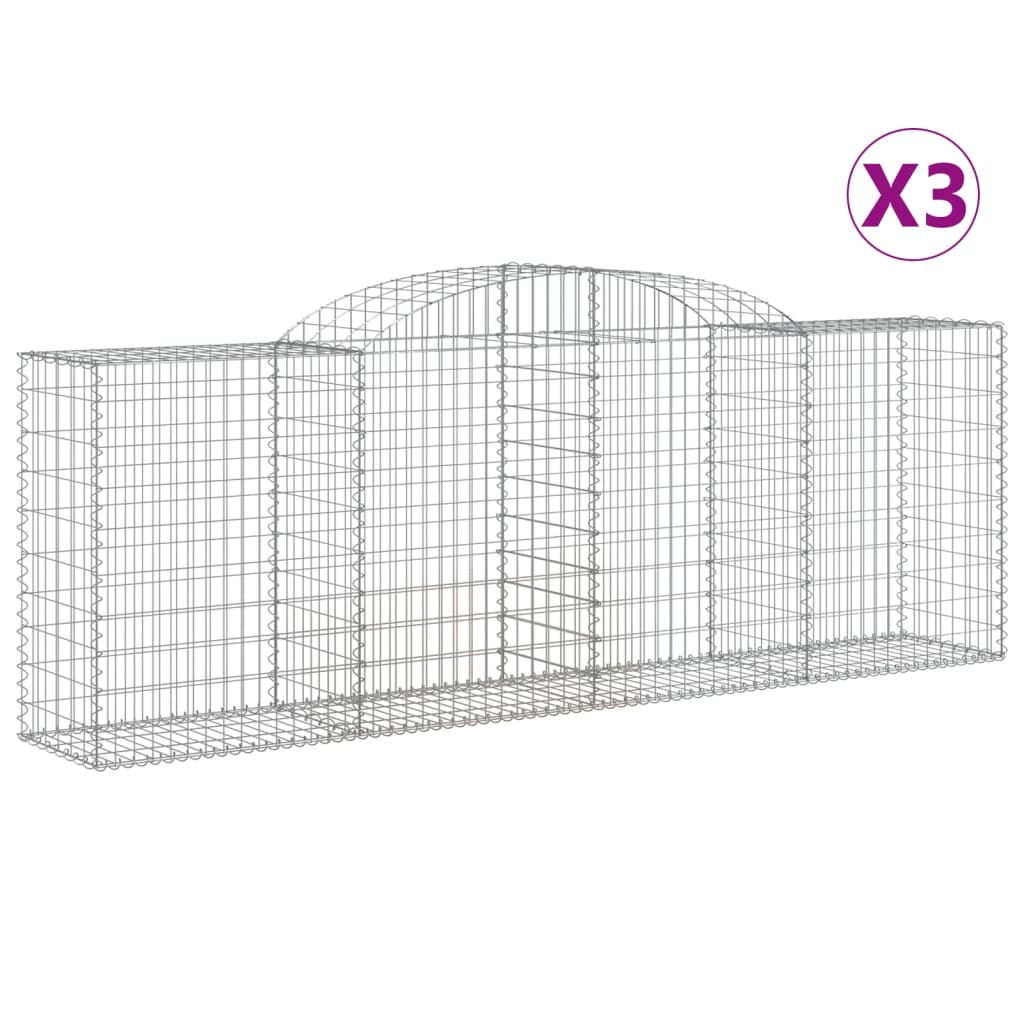 8720845572853_a_en_hd_1 vidaXL Arched Gabion Baskets 3 pcs 300x50x100/120 cm Galvanised Iron - Image 2