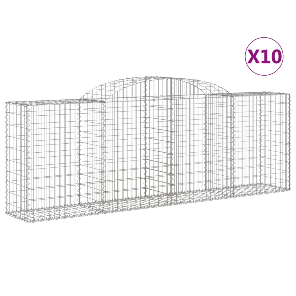 8720845572921_a_en_hd_1 vidaXL Arched Gabion Baskets 10 pcs 300x50x100/120 cm Galvanised Iron - Image 2