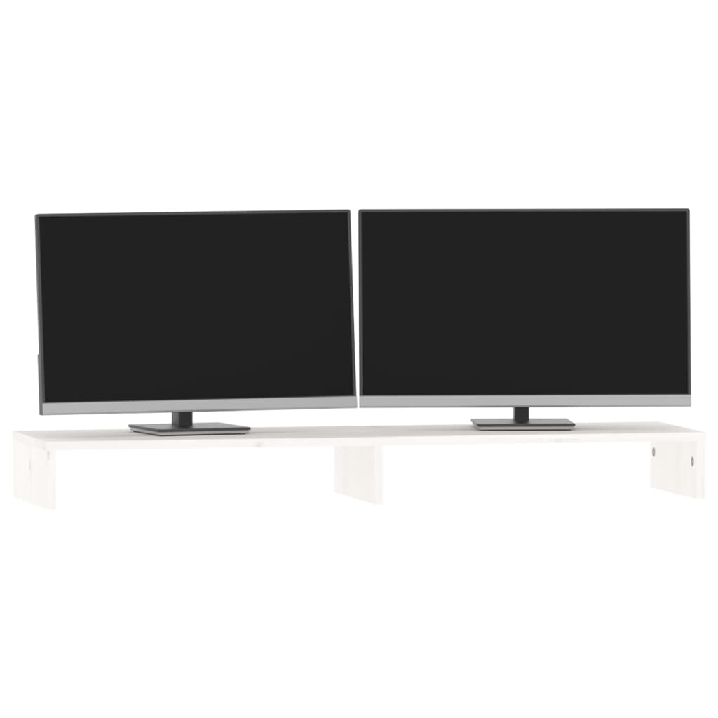 8720845579333_g_en_hd_2 vidaXL Monitor Stand White 100x27x10 cm Solid Wood Pine - Image 5