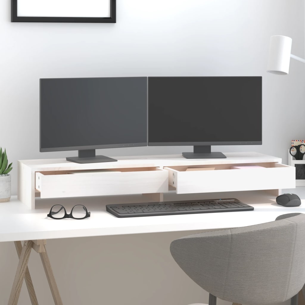 8720845579432_g_en_hd_1 vidaXL Monitor Stand White 100x27x15 cm Solid Wood Pine - Image 4