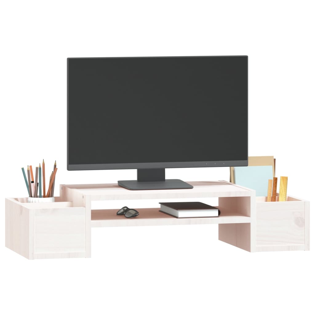 8720845579487_g_en_hd_2 vidaXL Monitor Stand White 70x27.5x15 cm Solid Wood Pine - Image 4