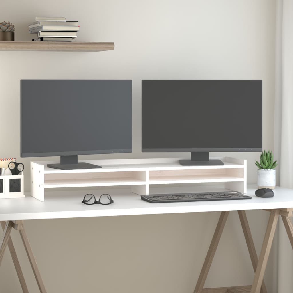8720845579739_g_en_hd_1 vidaXL Monitor Stand White 100x24x16 cm Solid Wood Pine - Image 3
