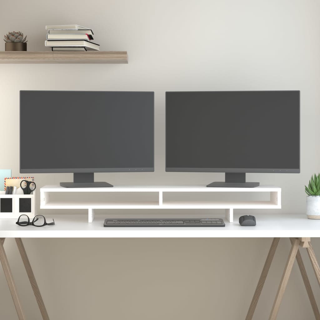8720845579883_g_en_hd_1 vidaXL Monitor Stand White 100x27x14 cm Solid Wood Pine - Image 4