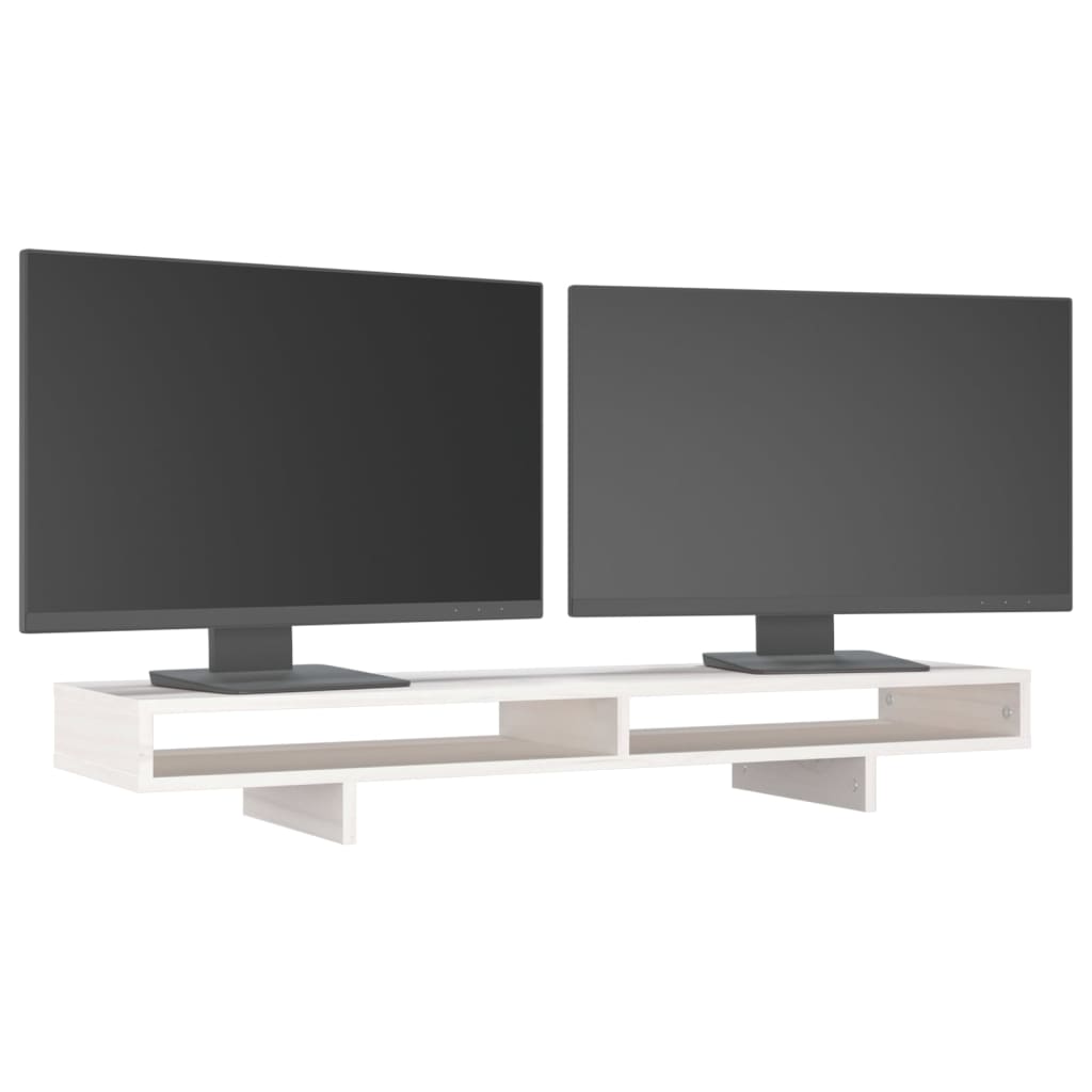 8720845579883_g_en_hd_2 vidaXL Monitor Stand White 100x27x14 cm Solid Wood Pine - Image 5